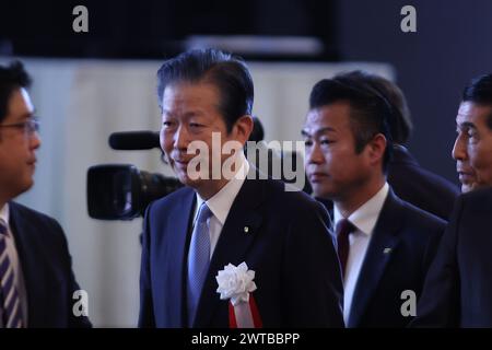 Tokyo, Japan. 17th Mar, 2024. Komeito leader Natsuo Yamaguchi attends the 91st. Liberal Democratic Party (LDP) convention in Tokyo. (Credit Image: © Rodrigo Reyes Marin/ZUMA Press Wire) EDITORIAL USAGE ONLY! Not for Commercial USAGE! Stock Photo