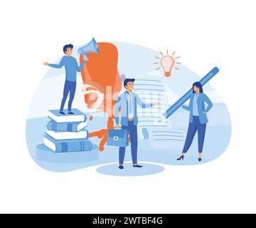 Recruitment recruitment agency job seekers job applicants and office chair open vacancy. flat vector modern illustration Stock Vector