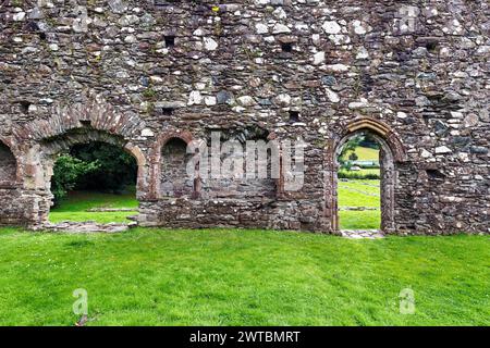 Nave, ruins of Cymer Abbey, former Cistercian abbey, Dolgellau, Gwynedd, Wales, Great Britain Stock Photo