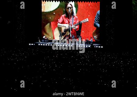 Mexico City, Mexico. 16th Mar, 2024. Singer Julieta Venegas is performing at a free concert as part of the 'Time for Women: Festival for Equality' in Mexico City, Mexico, on March 16, 2024. (Photo by Luis Barron/Eyepix Group) Credit: NurPhoto SRL/Alamy Live News Stock Photo