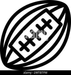 American football line icon. Rugby ball symbol Stock Vector