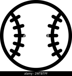 Baseball ball line icon. Sport game symbol Stock Vector