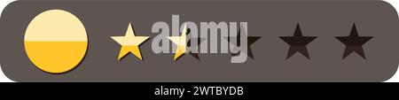 Rating template. Golden stars review. User feedback Stock Vector