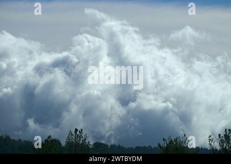 clouds in the sky of Etna Park, Sicily, Italy Stock Photo