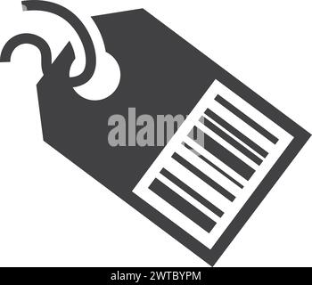 Store tag with barcode. Retail price information code Stock Vector