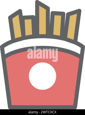 Red paper french fry box. Isolated 3d mockup. French fries holder ...