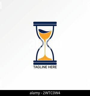 Logo design graphic concept creative abstract premium vector stock icon sand hour glass time traditional watch. Related to countdown vintage timeline Stock Vector