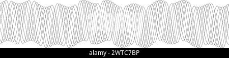 Wavy lines pattern in guilloche style. Watermark template Stock Vector