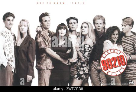 1991 Beverly Hills 90210 tv show on FOX ad Stock Photo