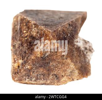 specimen of natural raw zircon crystal cutout on white background Stock Photo