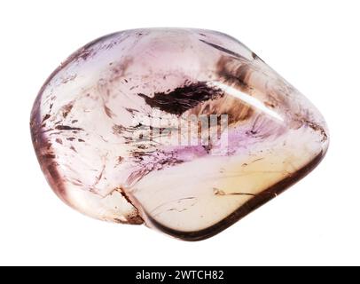 specimen of natural polished ametrine mineral cutout on white background Stock Photo