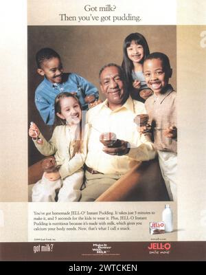 1999 Got milk ad - JELL-O instant pudding ad - with Bill Cosby Stock Photo
