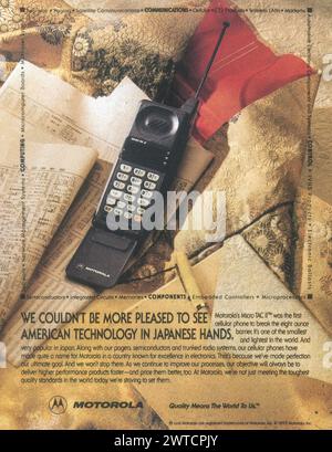 1992 Motorola Micro T.A.C. Mobile Phone ad Stock Photo - Alamy