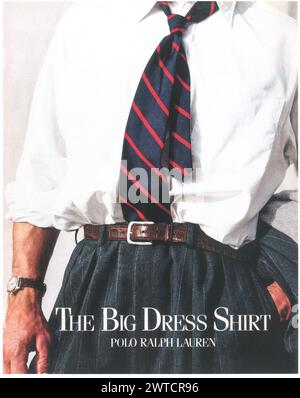 1991 Ralph Lauren Polo Big Dress shirt ad Stock Photo - Alamy