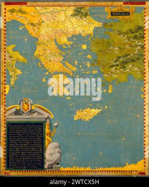 Antique world maps HQ – Map of Greece Stock Photo