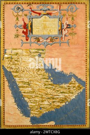 Antique world maps HQ – Map of the Arabian peninsula Stock Photo