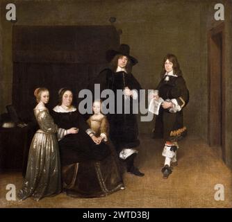 Portrait of a Family (after 1656)  Gerard ter Borch Stock Photo