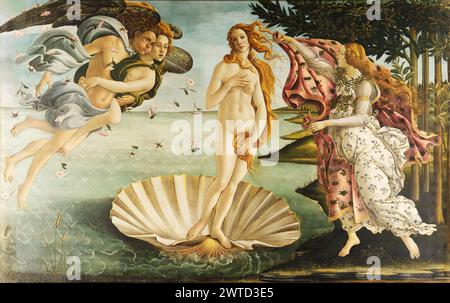 The Birth of Venus, c. 1485. Uffizi, Florence Sandro Botticelli Stock Photo