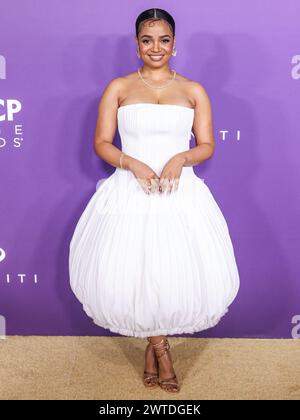 LOS ANGELES, CALIFORNIA, USA - MARCH 16: Kyla Pratt arrives at the 55th Annual NAACP Image Awards held at the Shrine Auditorium and Expo Hall on March 16, 2024 in Los Angeles, California, United States. (Photo by Xavier Collin/Image Press Agency) Stock Photo