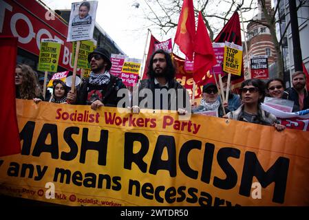 A banner during a rally for the day of the Elimination of Violence ...