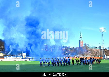 Gothenburg, Sweden. 17th Mar, 2024. Gothenburg, Sweden, March 17th 2024: IFK Goteborg and Linkoping FC lined up ahead of the Swedish League Cup game on March 17th 2024 between IFK Goteborg and Linkoping FC at Valhalla in Gothenburg, Sweden (Peter Sonander/SPP) Credit: SPP Sport Press Photo. /Alamy Live News Stock Photo