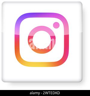 Instagram logo as an app icon. Clipping path included. Stock Photo