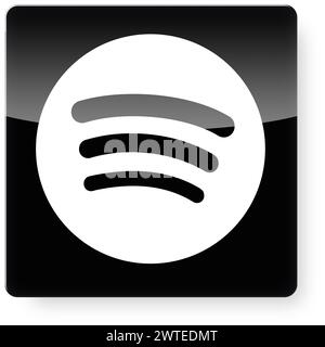 Spotify logo as an app icon. Clipping path included Stock Photo - Alamy