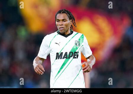 Rome, Italy. 17th Mar, 2024. Armand Lauriente' of US Sassuolo looks on during the Serie A TIM match between AS Roma and US Sassuolo Calcio at Stadio Olimpico on March 17, 2024 in Rome, Italy. Credit: Giuseppe Maffia/Alamy Live News Stock Photo