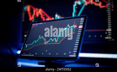 Planning and strategy financial portfolio and assets manager analyzing . Stock Photo