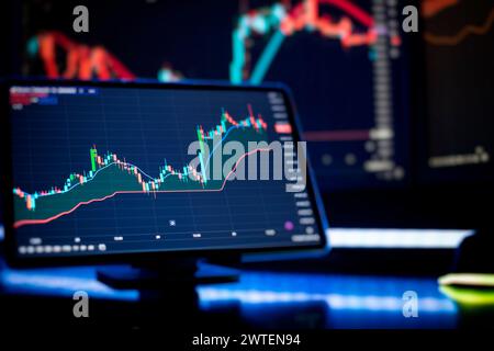 Planning and strategy financial portfolio and assets manager analyzing . Stock Photo