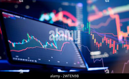 Planning and strategy financial portfolio and assets manager analyzing . Stock Photo