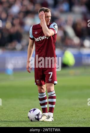 London, UK. 17th Mar, 2024. West Ham United's James Ward-Prowse during the Premier League match at the London Stadium, London. Picture credit should read: David Klein/Sportimage Credit: Sportimage Ltd/Alamy Live News Stock Photo