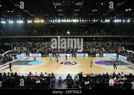 London, UK. 17th Mar, 2024. The Court of the BBL All Star Games 2024 at the Copper Box Arena, London, United Kingdom on 17 March 2024. Photo by Joshua Smith. Editorial use only, license required for commercial use. No use in betting, games or a single club/league/player publications. Credit: UK Sports Pics Ltd/Alamy Live News Stock Photo