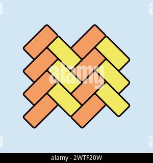 Parquet floor vector icon. Construction, repair and building. Graph symbol for your web site design, logo, app, UI. Vector illustration, EPS10. Stock Vector