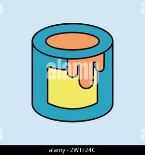 Paint bucket vector icon. Construction, repair and building. Graph symbol for your web site design, logo, app, UI. Vector illustration, EPS10. Stock Vector