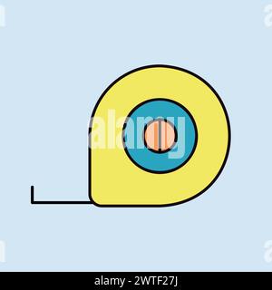 Tape measure vector icon. Construction, repair and building. Graph symbol for your web site design, logo, app, UI Stock Vector