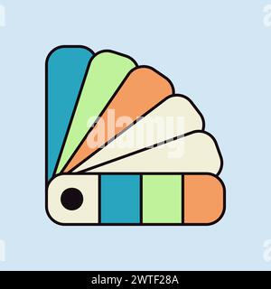 Paper color palette vector icon. Construction, repair and building. Graph symbol for your web site design, logo, app, UI Stock Vector