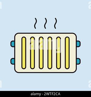 Radiator, heater vector icon. Construction, repair and building. Graph symbol for your web site design, logo, app, UI Stock Vector
