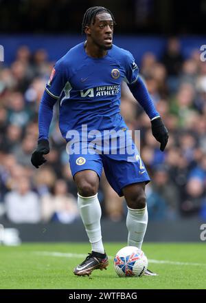 London, UK. 17th Mar, 2024. Axel Disasi of Chelsea during the FA Cup Quarter Final match at Stamford Bridge, London. Picture: Paul Terry/Sportimage Credit: Sportimage Ltd/Alamy Live News Stock Photo