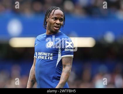 London, UK. 17th Mar, 2024. Raheem Sterling of Chelsea during the FA Cup Quarter Final match at Stamford Bridge, London. Picture: Paul Terry/Sportimage Credit: Sportimage Ltd/Alamy Live News Stock Photo