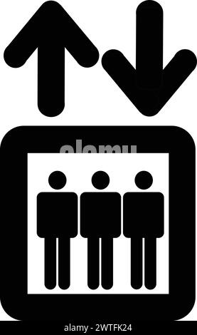 Lift vector icon, Elevator icon, aiga Stock Vector
