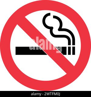 No smoking sign on white background, AIGA, DOT Stock Vector