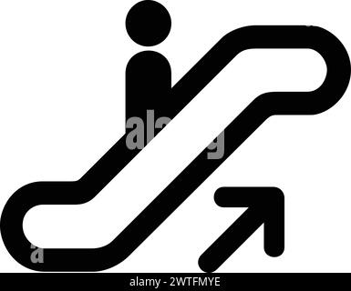 Escalator up Sign AIGA Stock Vector