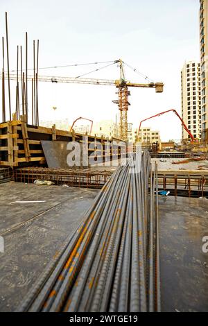 construction worker making reinforcement Stock Photo - Alamy