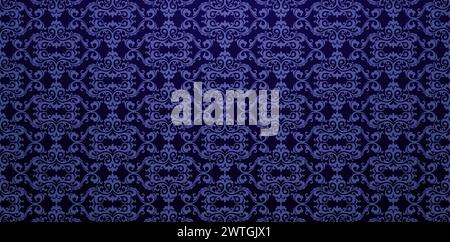 Vector illustration seamlessly wallpaper with ornate pattern dark blue backgrounds for Fashionable modern wallpaper or textiles, book covers Stock Vector