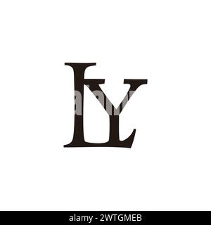 letter ly simple linked typography logo vector Stock Vector