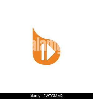 letter b next arrow simple logo vector Stock Vector