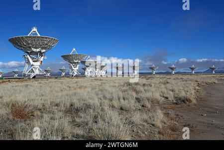 Landscape in Very Large Array, New Mexico Stock Photo