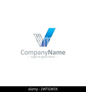 V Modern Logo Symbol. V Initial Logo Design Stock Vector