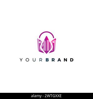 Lotus Bag Logo. Nature Flower Logo Stock Vector